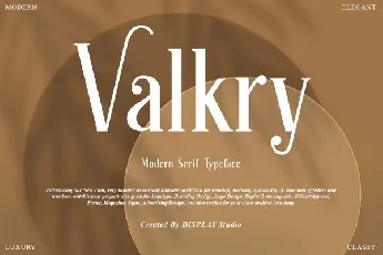 Valkry Serif font