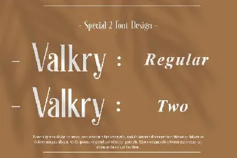 Valkry Serif font