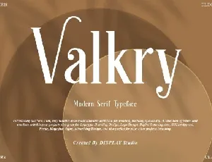 Valkry Serif font