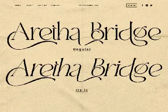 Aretha Bridge Serif font