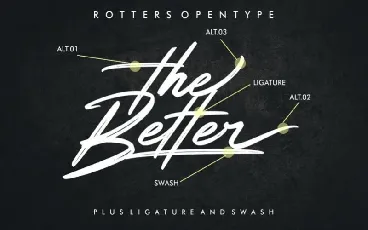 Rotters Brush font