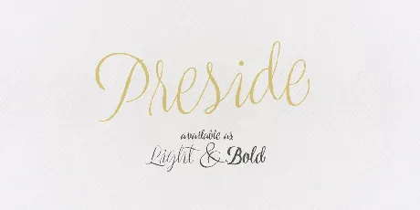 Preside Script Free font