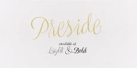 Preside Script Free font