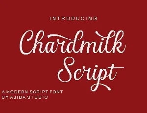 Chardmilk Script font