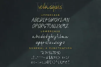 Velasquis TamyraDemo font