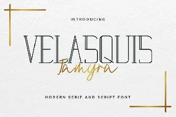 Velasquis TamyraDemo font