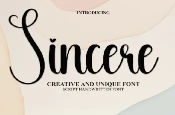 Sincere Script font