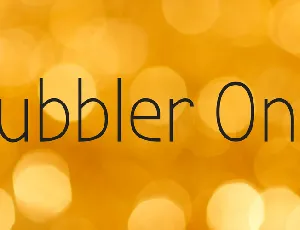 Bubbler One font