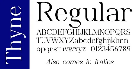 Thyne Serif font