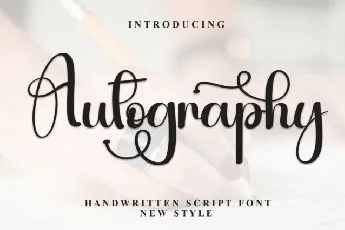 Autography Calligraphy font