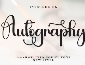 Autography Calligraphy font