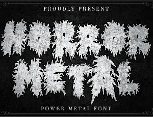 Horror Metal font