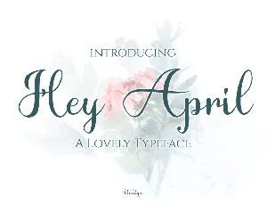 Hey April font