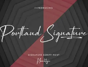 Portland Signature Script font