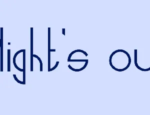 Night’s out font