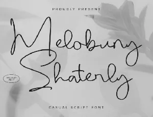 Melobuny Shaterly font