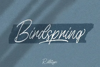 Birdspring Handwritten Signature font