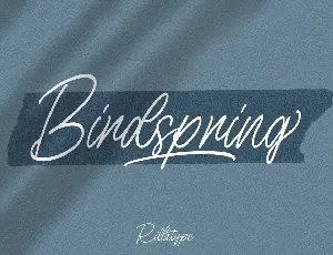 Birdspring Handwritten Signature font