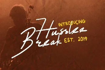 Husslee Break Script font