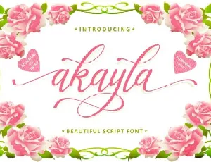 Akayla Script Free font