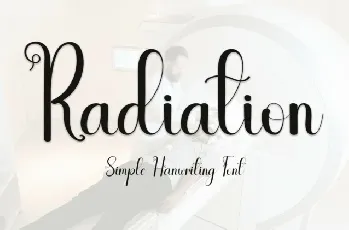 Radiation Script font