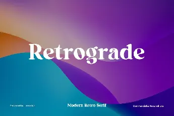 Retrograde font