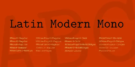 Latin Modern Mono font