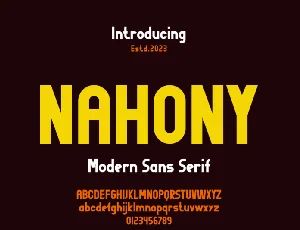 Nahony font