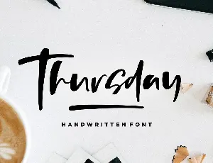 Thursday Vibes Brush font