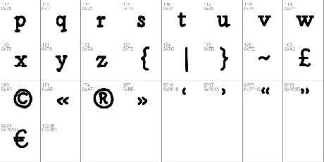 Postage font