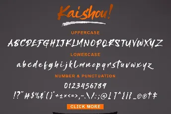 Kaishou! Brush font