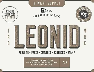 Leonid Retro Layered Pack font