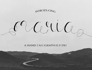 Maria Calligraphy Free font