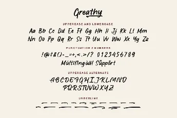 Greathy font