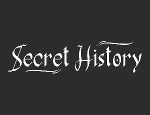 Secret History Demo font