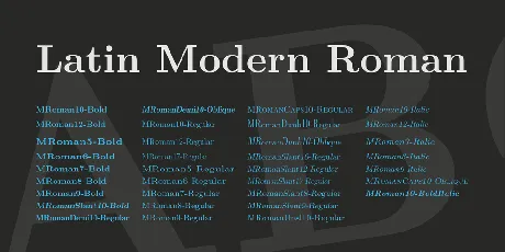 Latin Modern Roman font