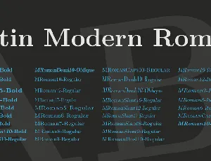 Latin Modern Roman font