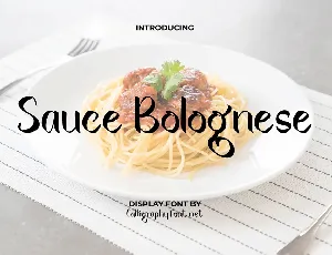 Sauce Bolognese Demo font