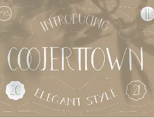 Coojertown Display font