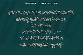 Something Great font