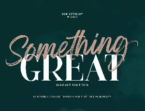 Something Great font