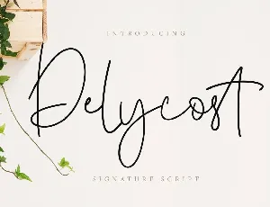 Delycost font