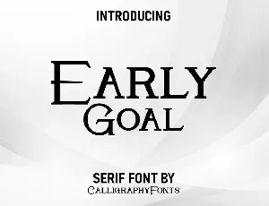 Early Goal Demo font