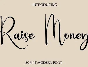 Raise Money font