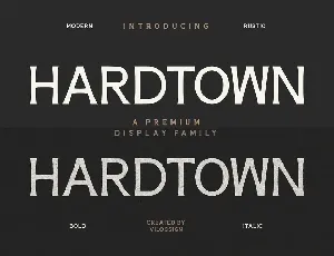 Hardtown Family font