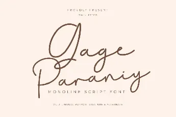 Gage Paraniy Trial font