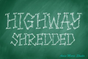 HIGHWAY SHREDDED font