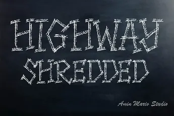 HIGHWAY SHREDDED font