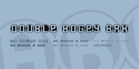 Double Bogey BRK font