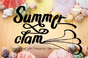 Summer Clam Calligraphy font